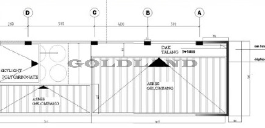 KODE :10417(Bd) Gedung Sawah Besar, Furnish, Luas 4,5×18,5 Meter, Sawah Besar, Jakarta Pusat