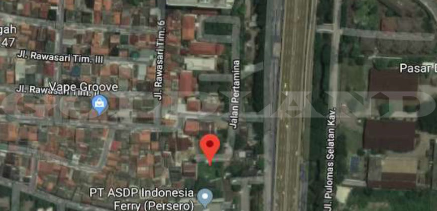 KODE :11899(Ah) Kavling Cempaka Putih, Luas 653 Meter, Cempaka Putih, Jakarta Pusat