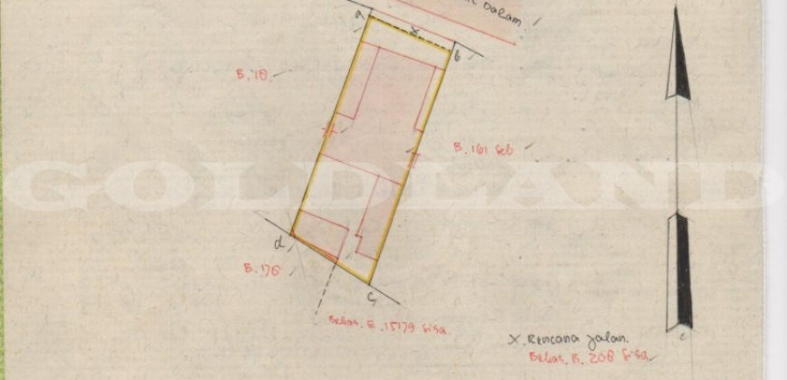 KODE :12163(Ir) Rumah Cideng, Strategis, Luas 12,5×30 Meter, Cideng, Jakarta Pusat