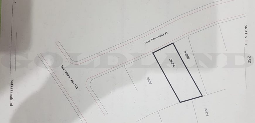 KODE :13005(Jf) Kavling Dijual Tomang, Luas 90 Meter