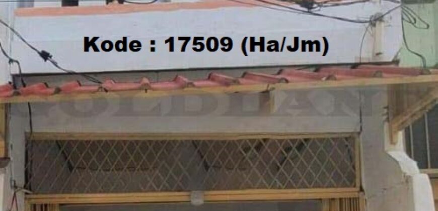 Kode : 17509 (Ha/Jm), Disewa Rumah Pademangan, Luas 60 meter (4×15 m2), Jakarta Utara