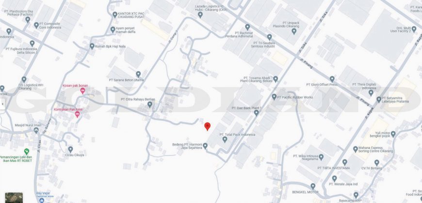 Kode : 19271 (Ad), Disewa tanah cikarang, luas 7.754 meter, Jawa barat